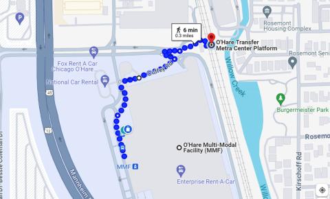 O'hare transfer map